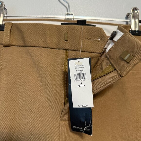 NWT Banana Republic Sloan Bootcut Petite Pants Size 6 Beige Tan - Picture 5 of 9
